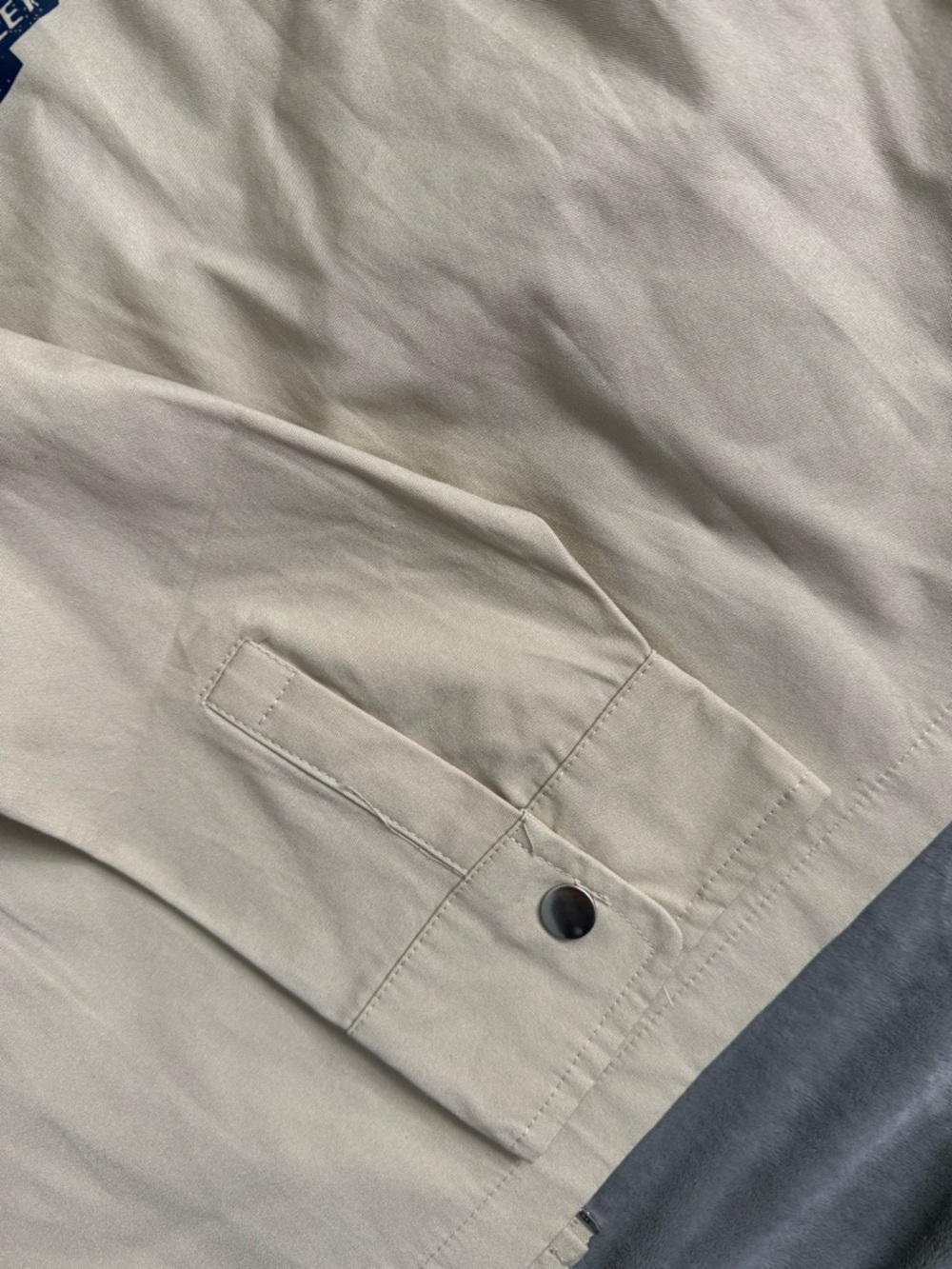 Men’s Beige Racing Jacket - 88 Patch - Picture 3 of 3